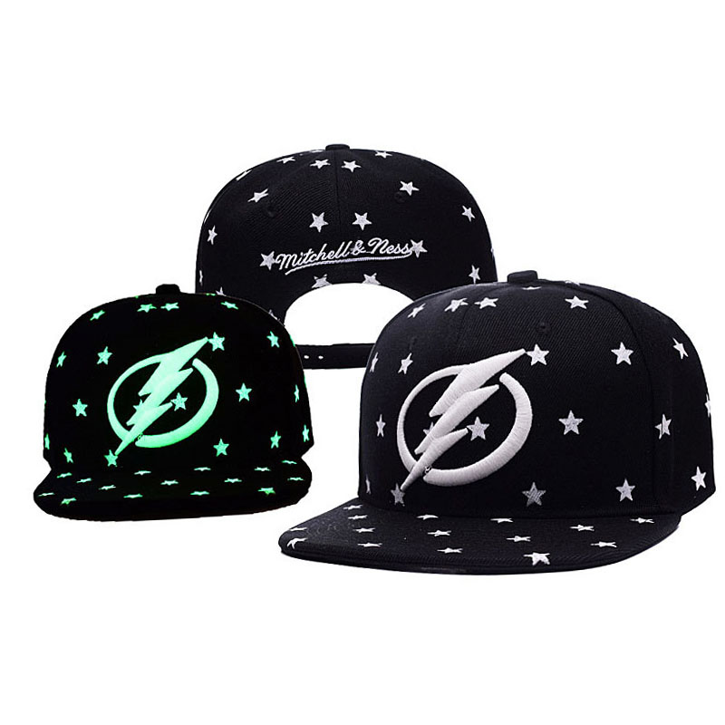 Tampa Bay Lightning 2016-2017 New Season Black Stars Adjustable Fitted Cap