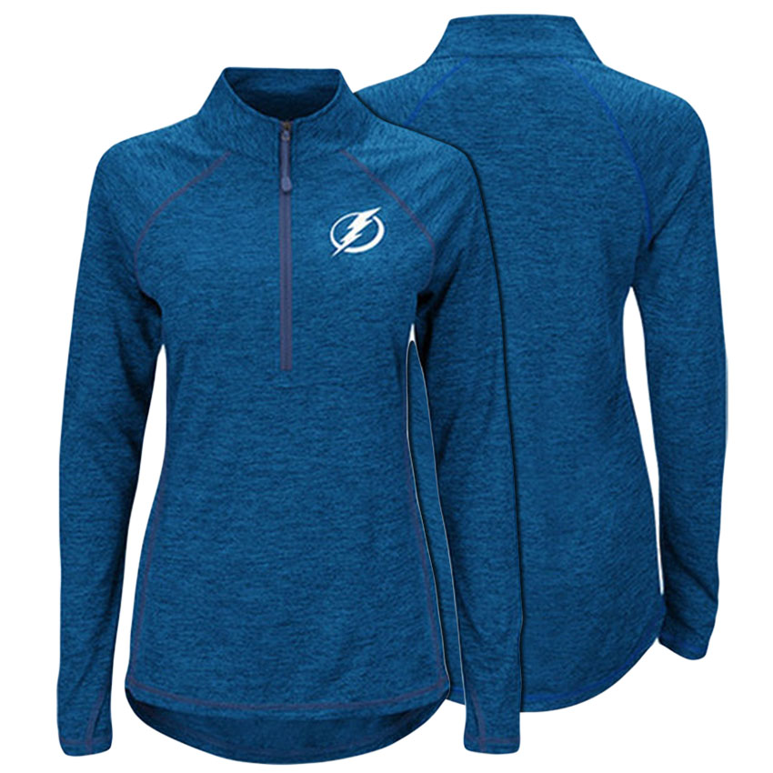 Women Tampa Bay Lightning Blue Cool Base Half-Zip Pullover Jacket