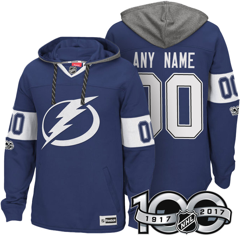 Lightning Blue Centennial Patch Custom Hoodie