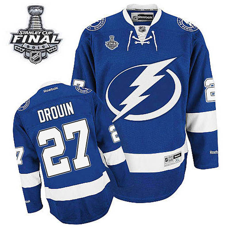 Jonathan Drouin Tampa Bay Lightning #27 Home 2015 Stanley Cup Ice Hockey Jersey