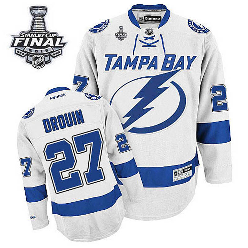 Jonathan Drouin Tampa Bay Lightning #27 Away 2015 Stanley Cup Ice Hockey Jersey