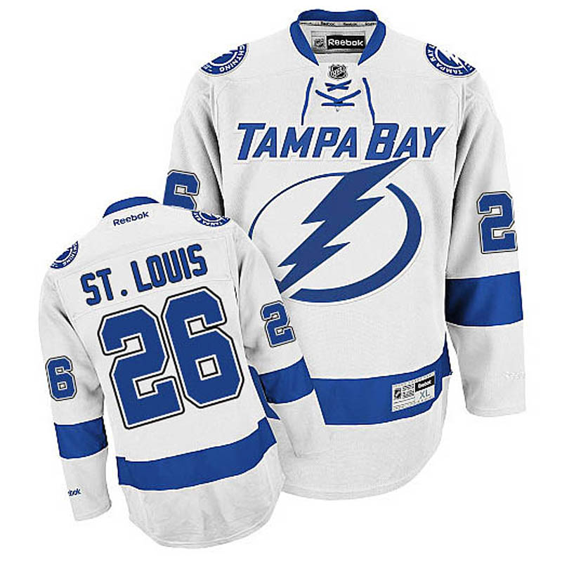 Martin St. Louis Tampa Bay Lightning #26 Away Ice Hockey Jersey