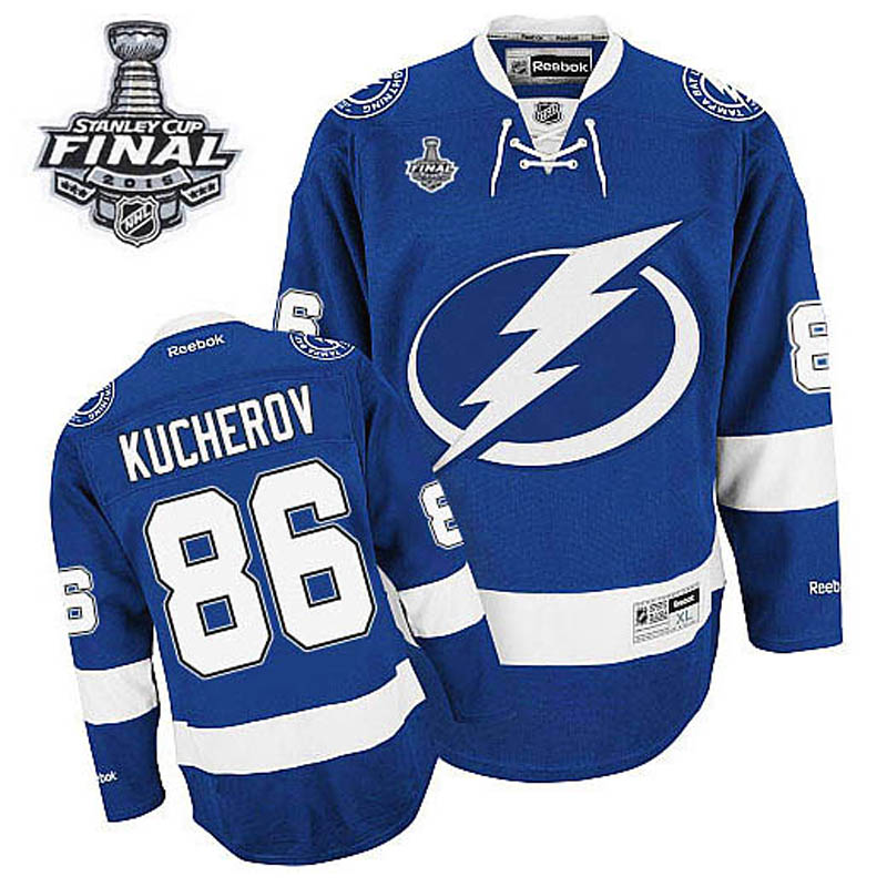 Nikita Kucherov Tampa Bay Lightning #86 Home 2015 Stanley Cup Ice Hockey Jersey