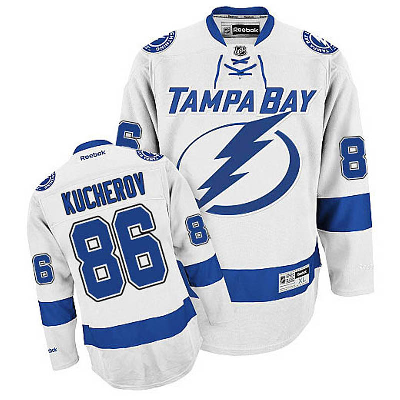 Nikita Kucherov Tampa Bay Lightning #86 Away Ice Hockey Jersey