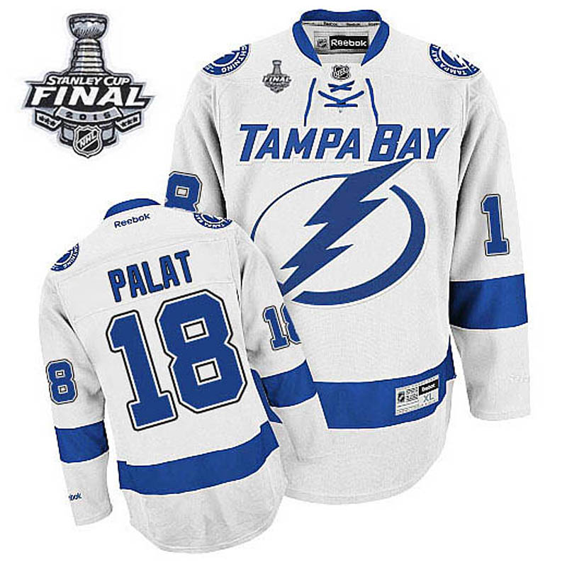 Ondrej Palat Tampa Bay Lightning #18 Away 2015 Stanley Cup Ice Hockey Jersey