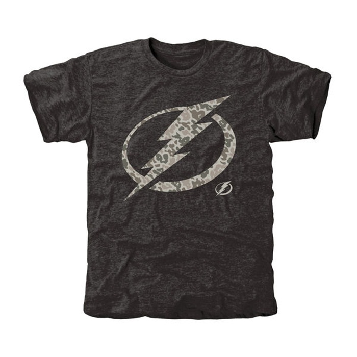 Tampa Bay Lightning Rink Warrior Black Tri-Blend T-Shirt