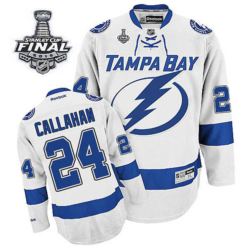 Ryan Callahan Tampa Bay Lightning #24 Away 2015 Stanley Cup Ice Hockey Jersey