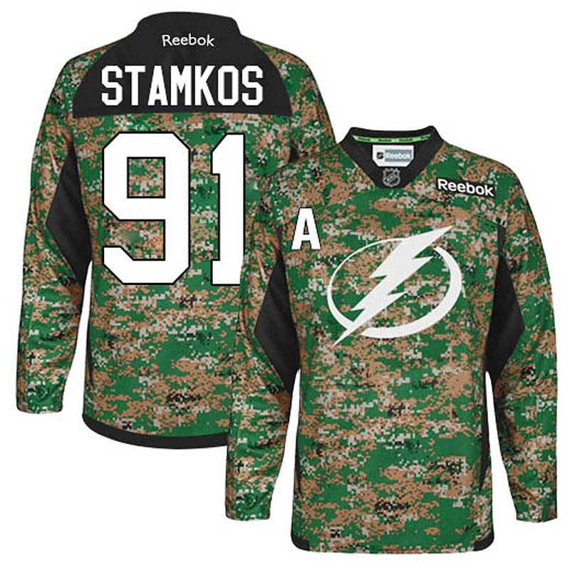 Steven Stamkos Tampa Bay Lightning #91 Veterans Day Ice Hockey Jersey