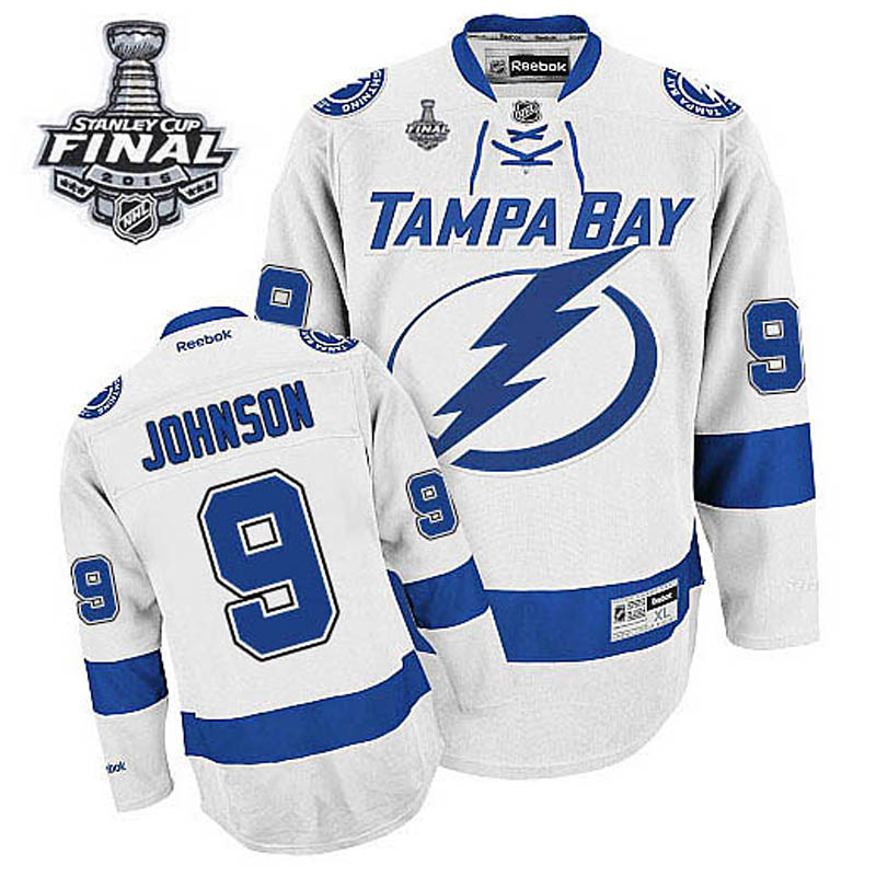 Tyler Johnson Tampa Bay Lightning #9 Away 2015 Stanley Cup Ice Hockey Jersey