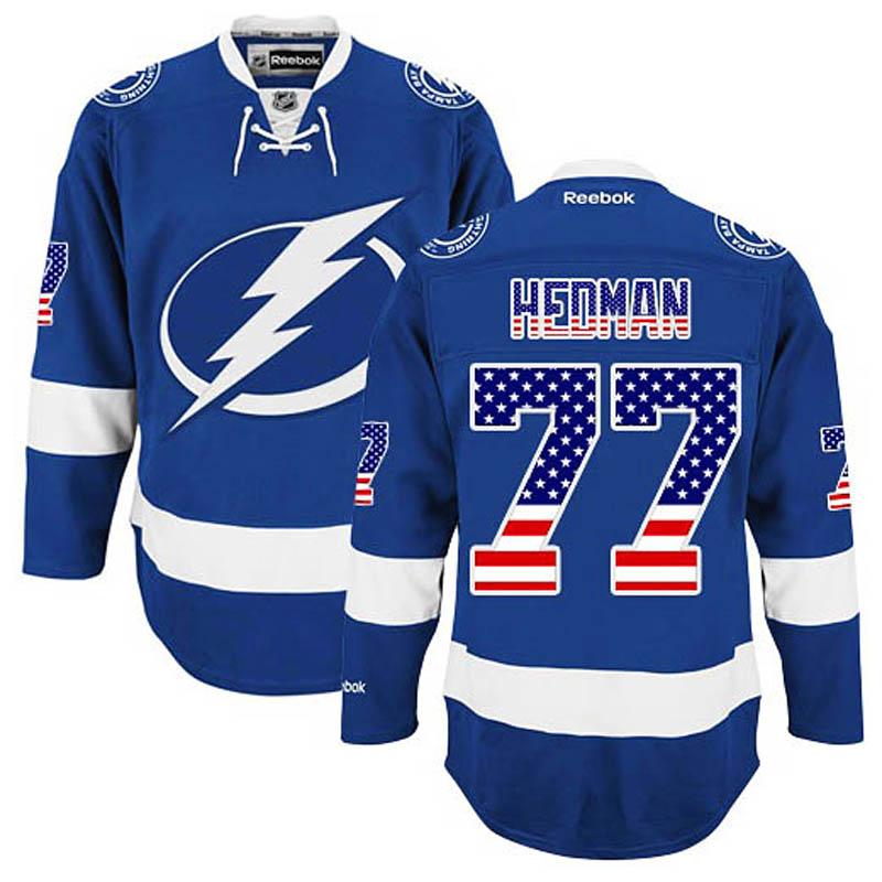 Victor Hedman Tampa Bay Lightning #77 USA Flag Fashion Ice Hockey Jersey