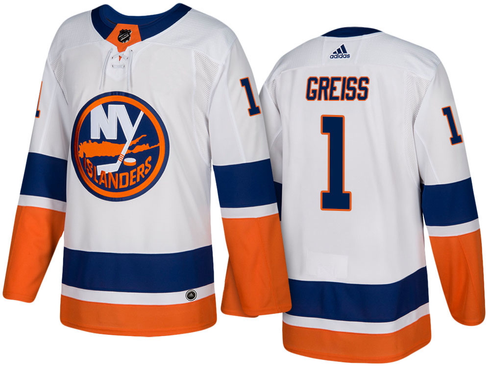 NHL Men's New York Islanders #1 Thomas Greiss White 2017-2018 Season New-Look Jersey