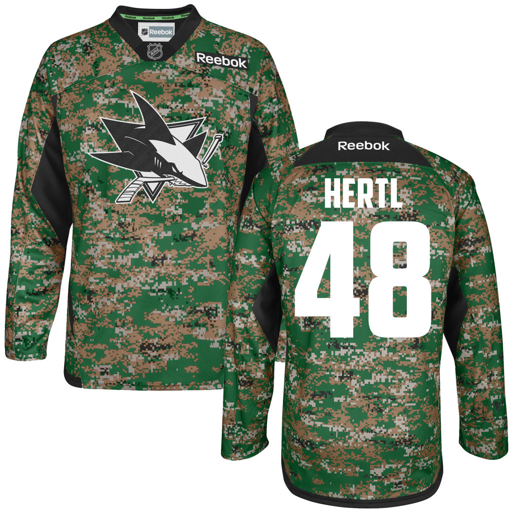 Tomas Hertl San Jose Sharks Digital Camo Veteran's Day Practice Jersey