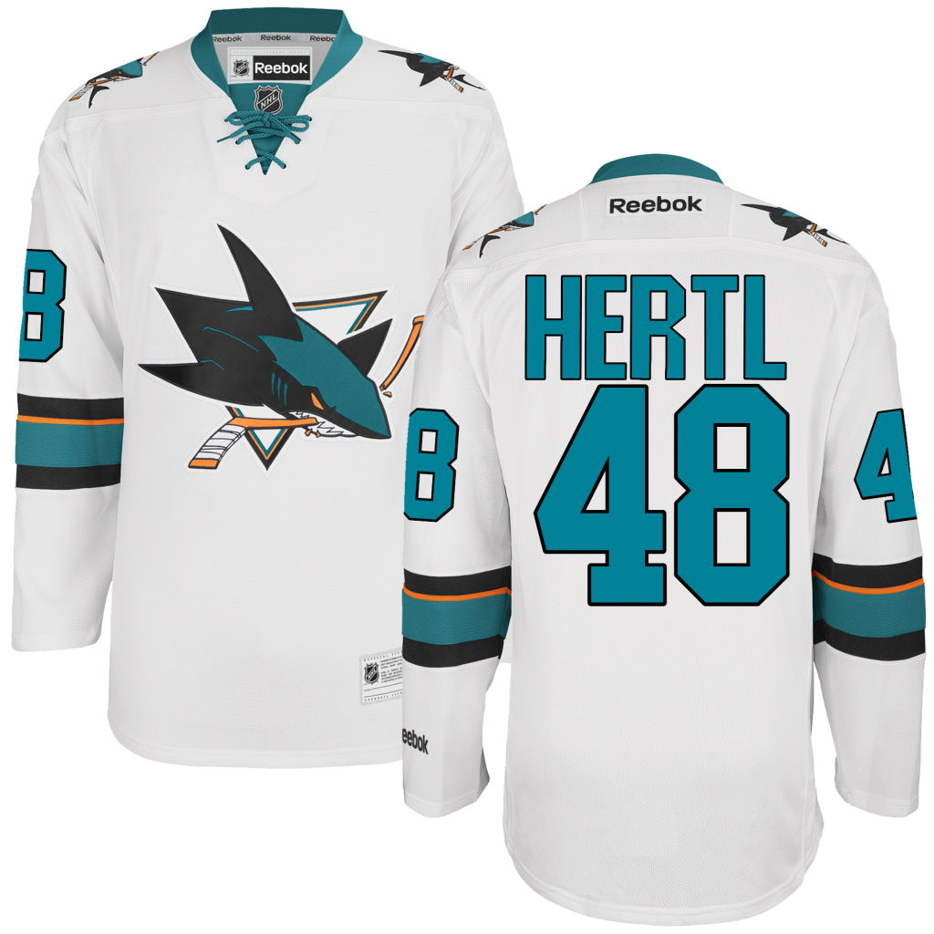 Tomas Hertl San Jose Sharks White Premier Away Jersey