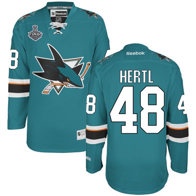 Tomas Hertl San Jose Sharks #48 2016 Stanley Cup Teal Home Jersey