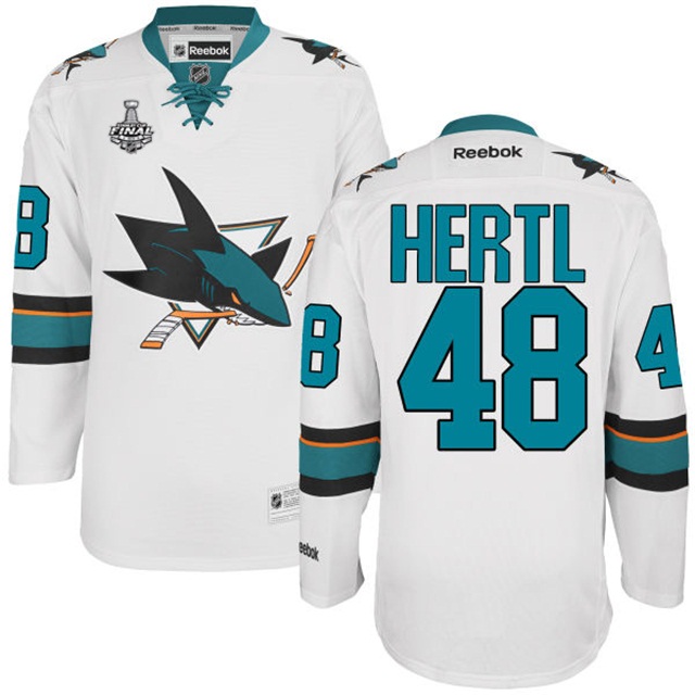 Tomas Hertl San Jose Sharks #48 2016 Stanley Cup White Away Jersey