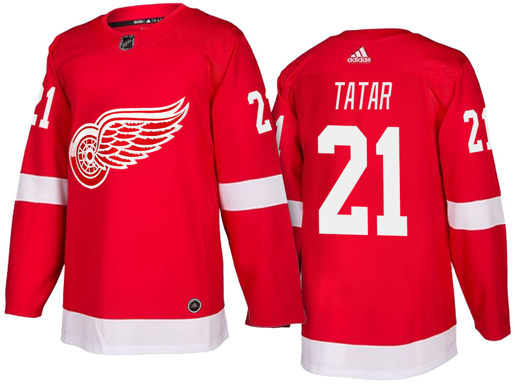 NHL Men's Detroit Red Wings #21 Tomas Tatar Red 2017-2018 Season New-Look Jersey