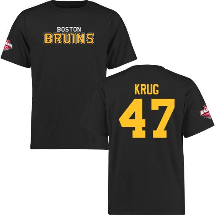 Torey Krug Bruins Black Short Sleeve Wordmark T-Shirt