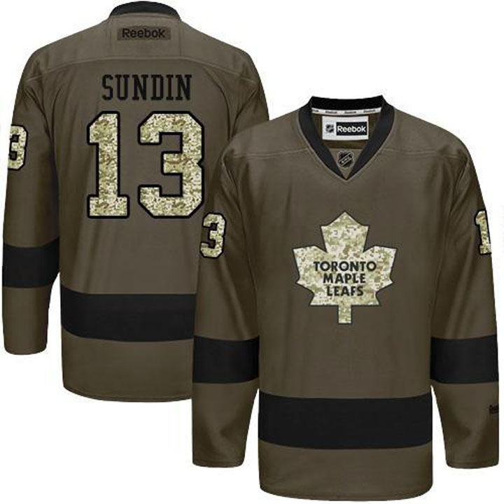 Mats Sundin Toronto Maple Leafs #13 Green Camo Player Jersey