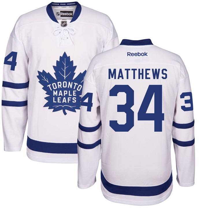 Maple Leafs #34 Auston Matthews White Premier Jersey