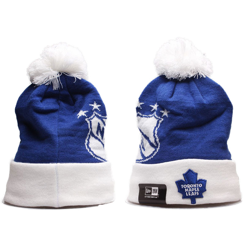 Toronto Maple Leafs 2017 Centennial Classic Knit Hat With Pom Beanies Blue