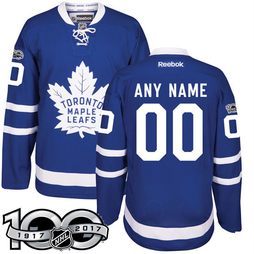 Toronto Maple Leafs Royal Celebrate 100th Classic Patch Customized Jersey