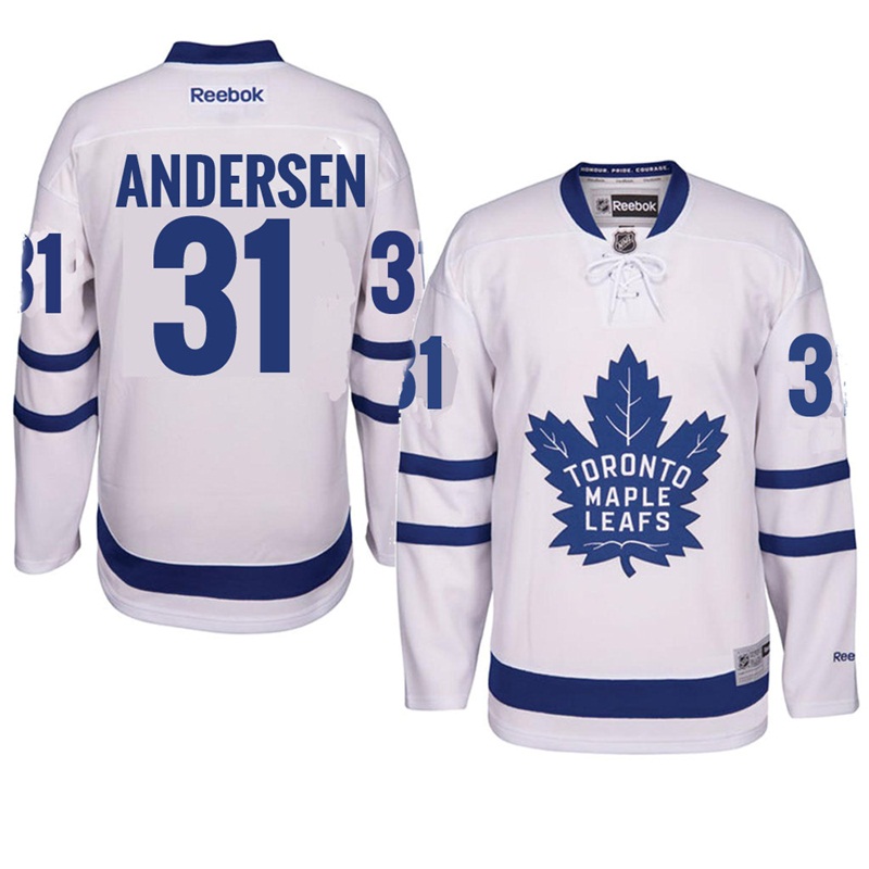 Maple Leafs Frederik Andersen White Jersey