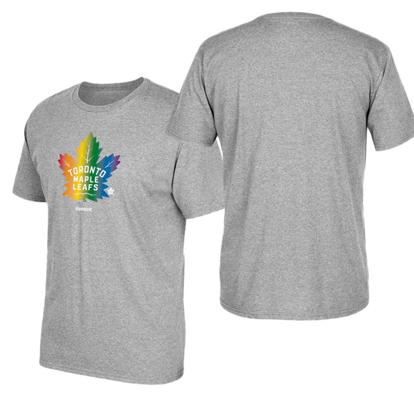 Toronto Maple Leafs Gray Hockey Is For Everyone Rainbow T-shirt