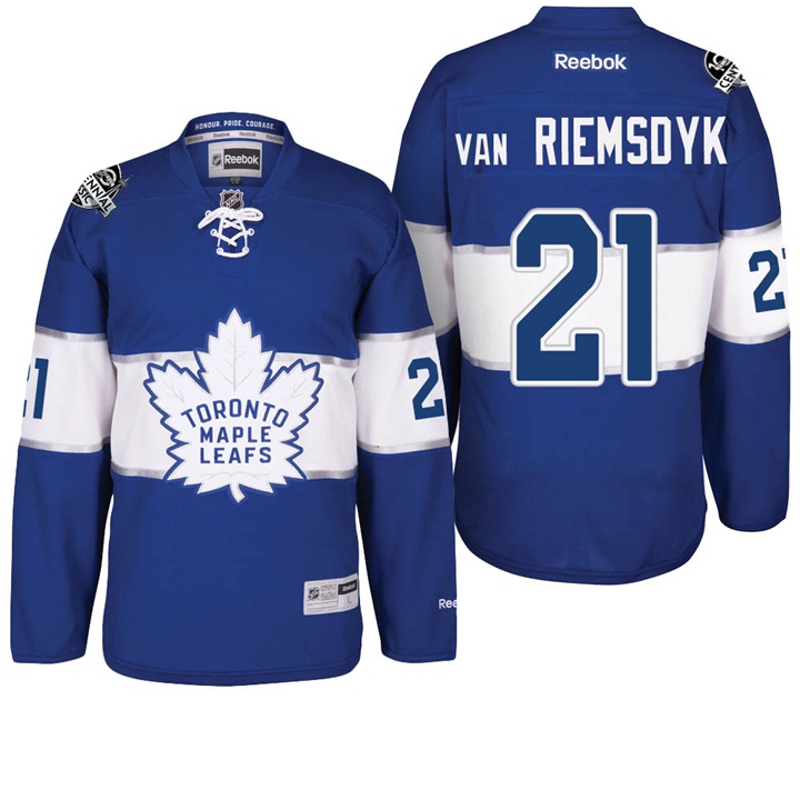 Maple Leafs James Van Riemsdyk Blue 100th Season Celebration Jersey