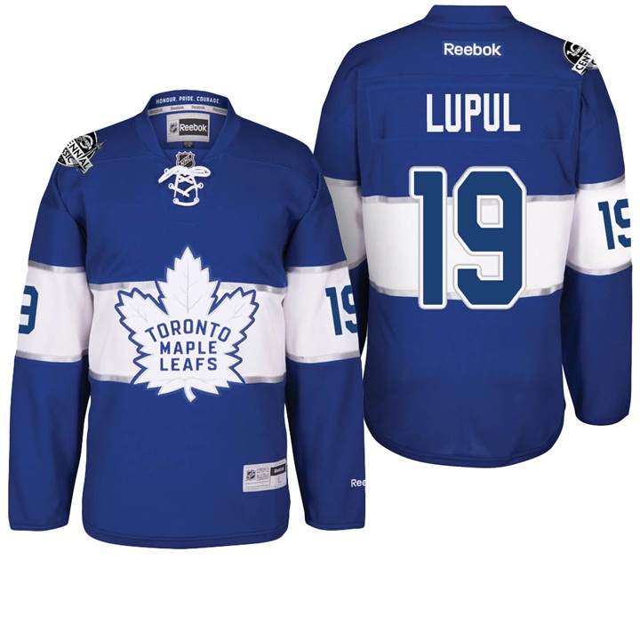 Maple Leafs Joffrey Lupul Blue 100th Season Celebration Jersey