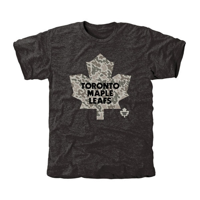 Toronto Maple Leafs Rink Warrior Black Tri-Blend T-Shirt