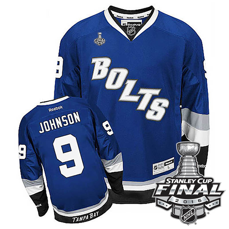 Tyler Johnson Tampa Bay Lightning #9 2016 Stanley Cup Blue Alternate Jersey