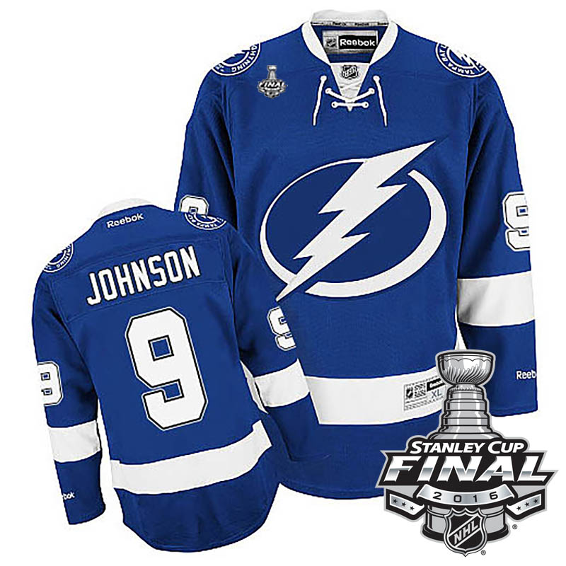 Tyler Johnson Tampa Bay Lightning #9 2016 Stanley Cup Blue Home Jersey