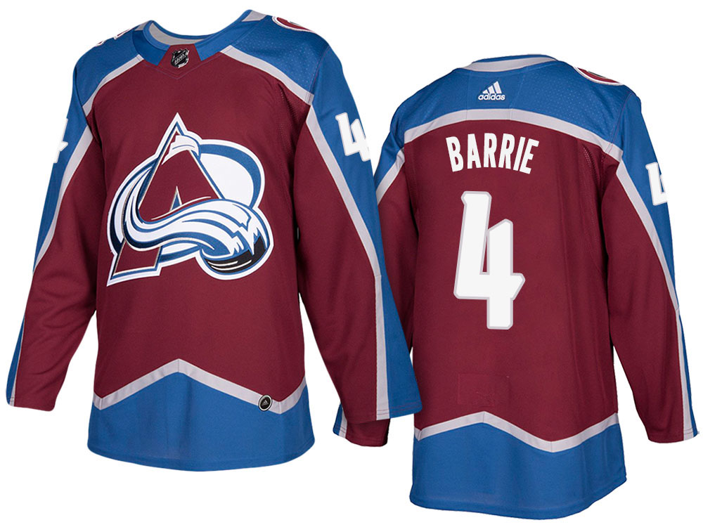 NHL Men's Colorado Avalanche #4 Tyson Barrie Burgundy 2017-2018 Season New Outlook Uniforms