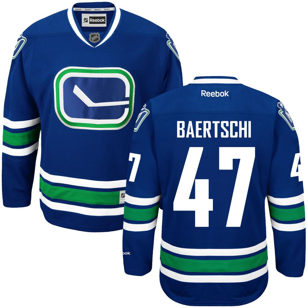 Canucks Sven Baertschi Royal Blue Premier Alternate Jersey