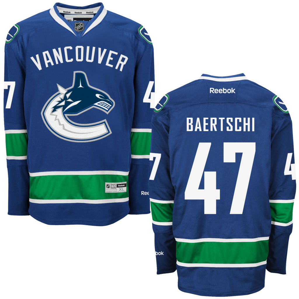 Canucks Sven Baertschi Royal Blue Premier Home Jersey