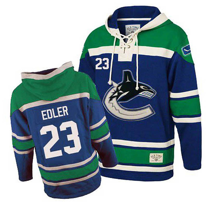 Alexander Edler Vancouver Canucks #23 Ice Hockey Sawyer Hooded Sweatshirt