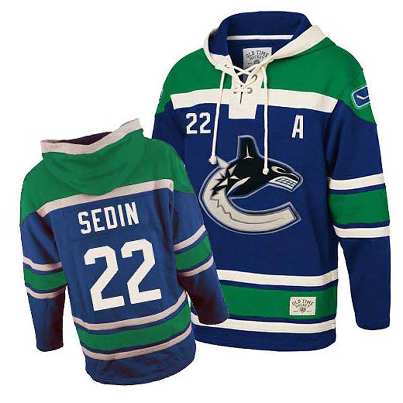 Daniel Sedin Vancouver Canucks #22 Ice Hockey Sawyer Hooded Sweatshirt