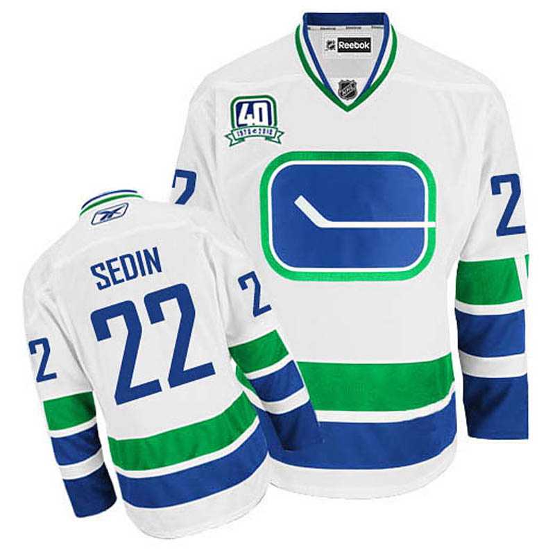 Daniel Sedin Vancouver Canucks #22 Third 40TH Ice Hockey Jersey