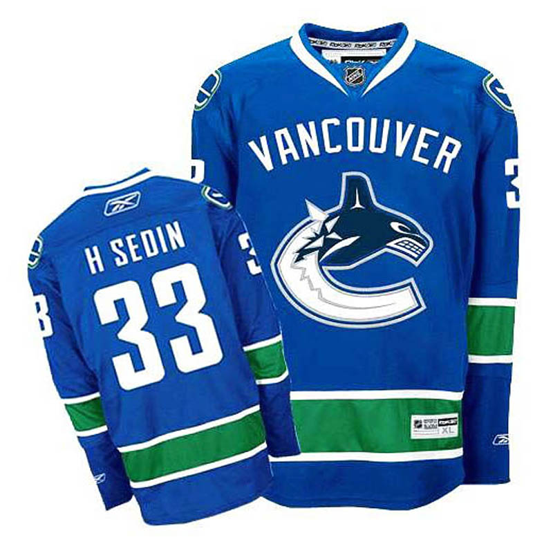 Henrik Sedin Vancouver Canucks #33 Home Ice Hockey Jersey