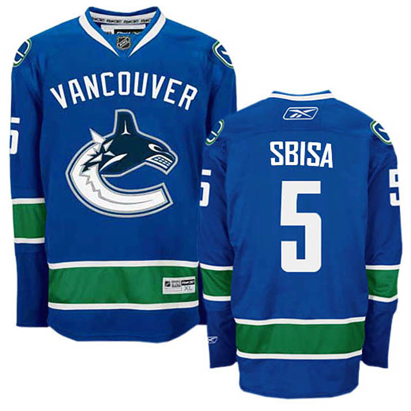 Luca Sbisa Vancouver Canucks #5 Home Ice Hockey Jersey