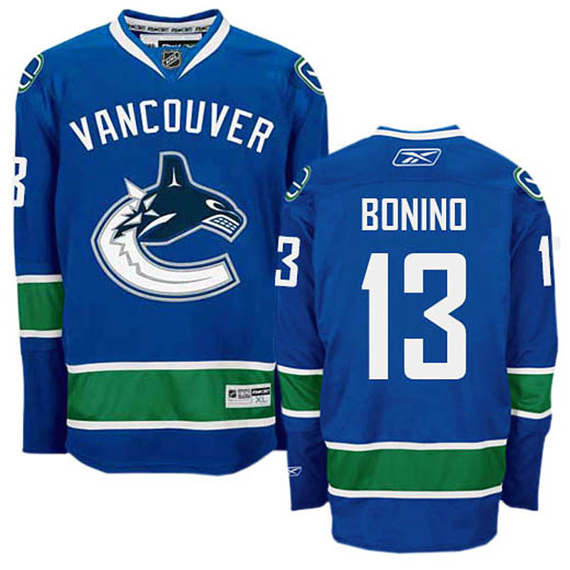 Nick Bonino Vancouver Canucks #13 Home Ice Hockey Jersey