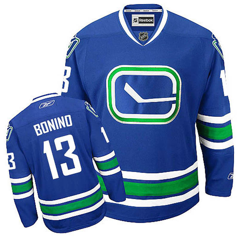 Nick Bonino Vancouver Canucks #13 New Third Ice Hockey Jersey