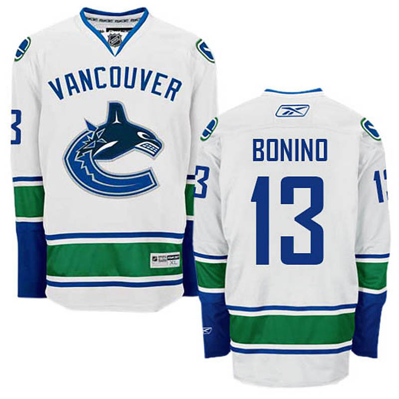 Nick Bonino Vancouver Canucks #13 Away Ice Hockey Jersey