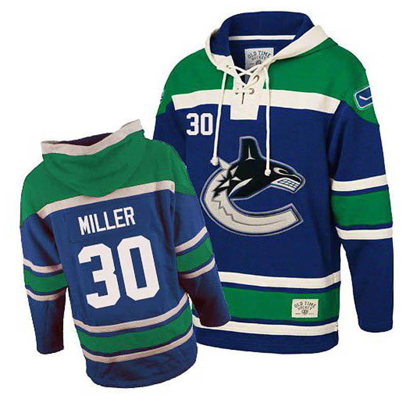 Ryan Miller Vancouver Canucks #30 Ice Hockey Sawyer Hooded Sweatshirt