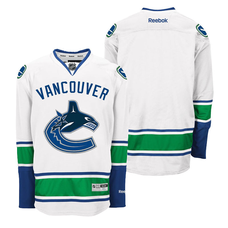 Canucks White Reebok Jersey