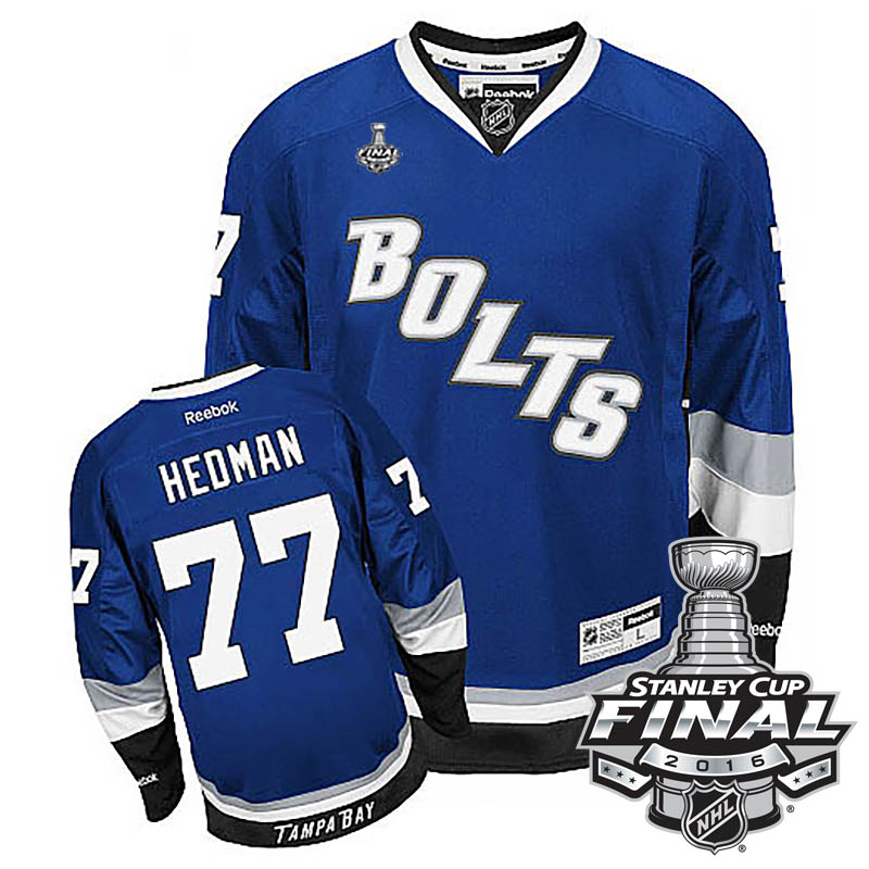 Victor Hedman Tampa Bay Lightning #77 2016 Stanley Cup Blue Alternate Jersey