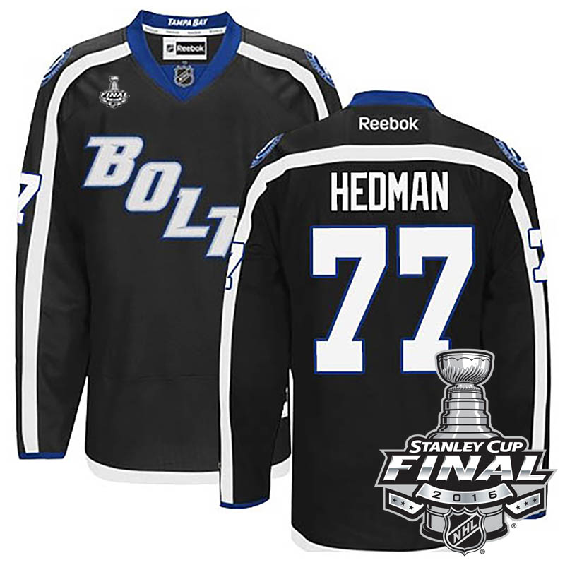 Victor Hedman Tampa Bay Lightning #77 2016 Stanley Cup Black Alternate Jersey