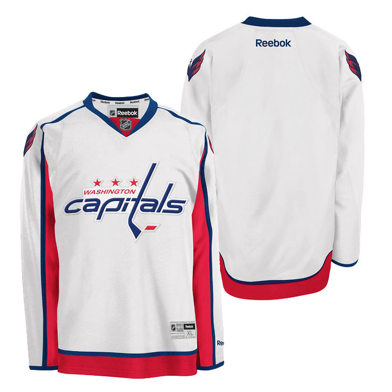 Capitals White Reebok Jersey