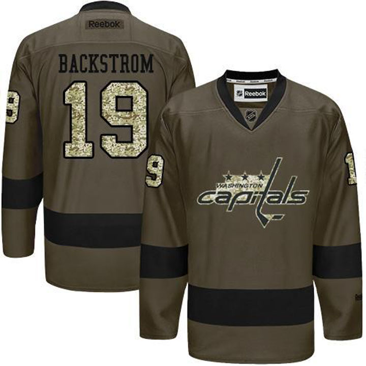 Nicklas Backstrom Washington Capitals #19 Green Camo Player Jersey