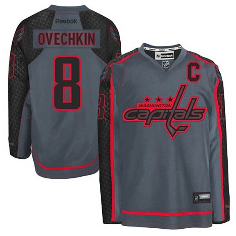 Alex Ovechkin Washington Capitals #8 Cross Check Fashion Ice Hockey Jersey